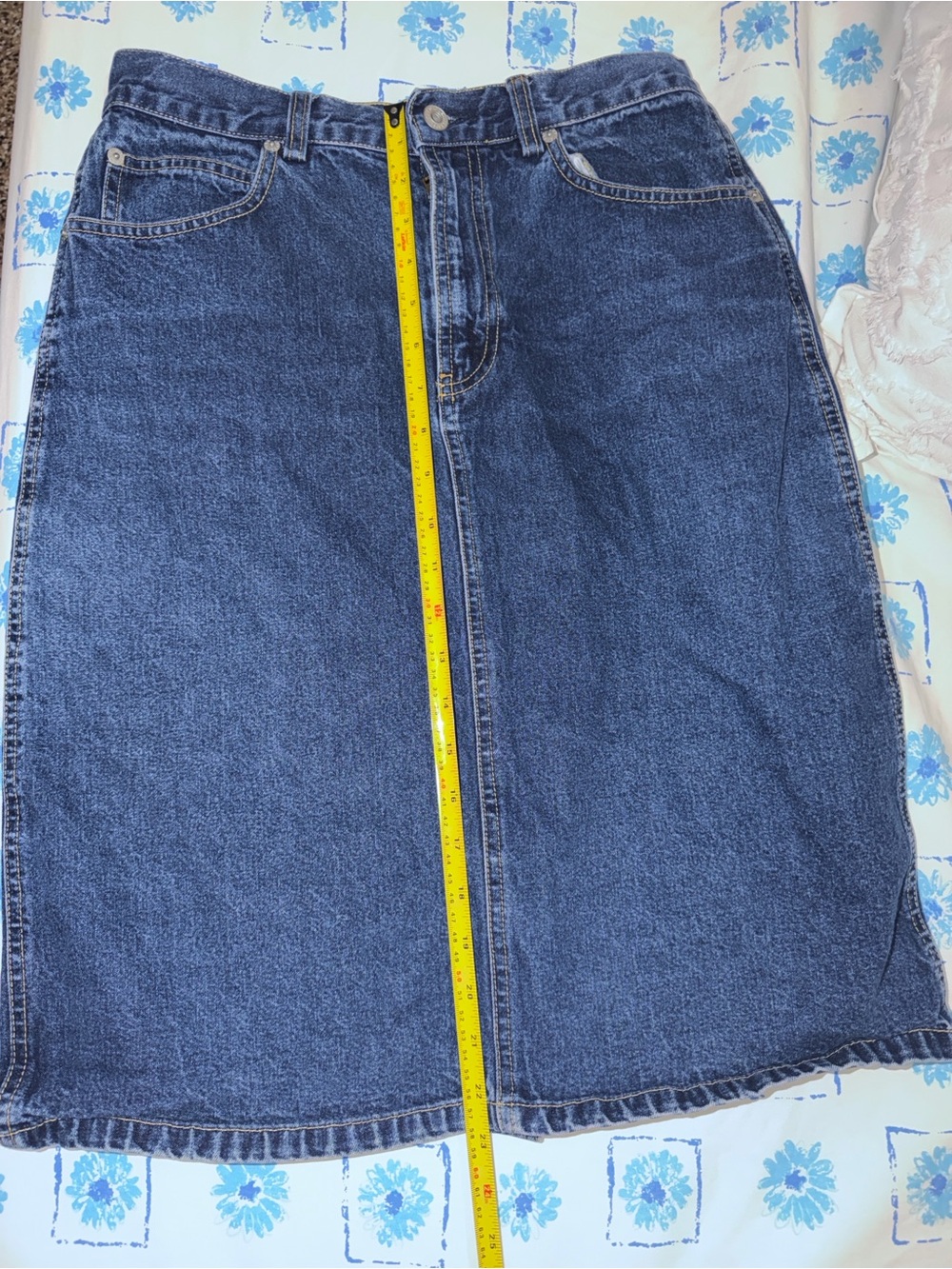 GAP Dark Blue Denim Midi Skirt